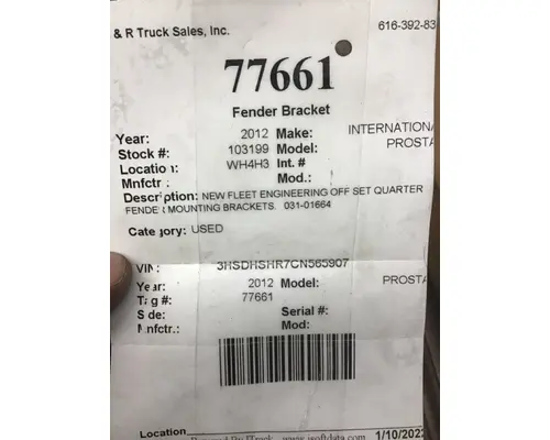 INTERNATIONAL Prostar Brackets, Misc.