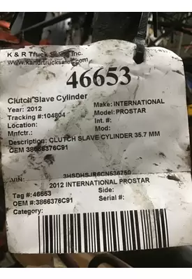 INTERNATIONAL Prostar Clutch Slave Cylinder