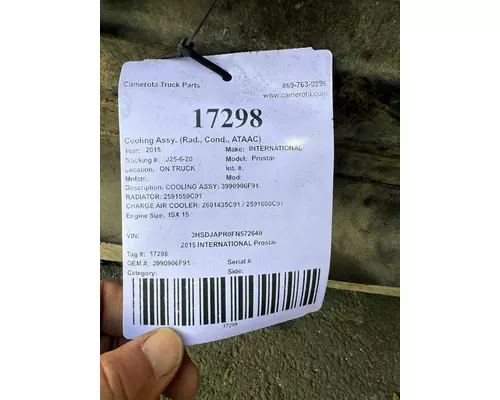 INTERNATIONAL Prostar Cooling Assy. (Rad., Cond., ATAAC)