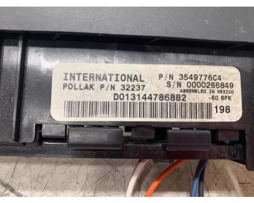 INTERNATIONAL Prostar Dash  Console Switch