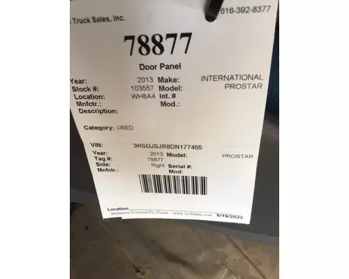 INTERNATIONAL Prostar Door Panel (Trim)