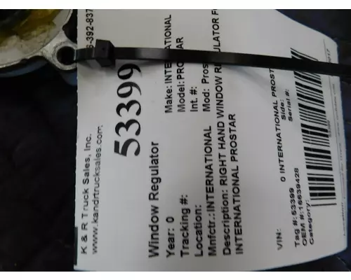 INTERNATIONAL Prostar Door Window Regulator, Front