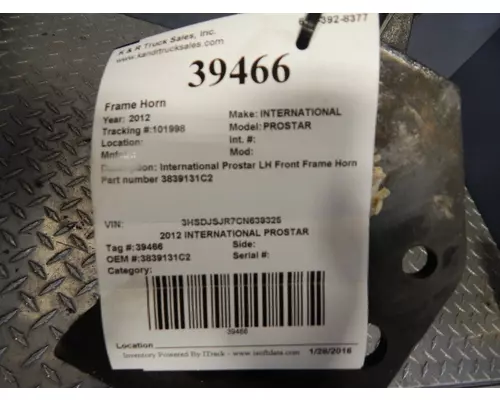 INTERNATIONAL Prostar Frame Horn