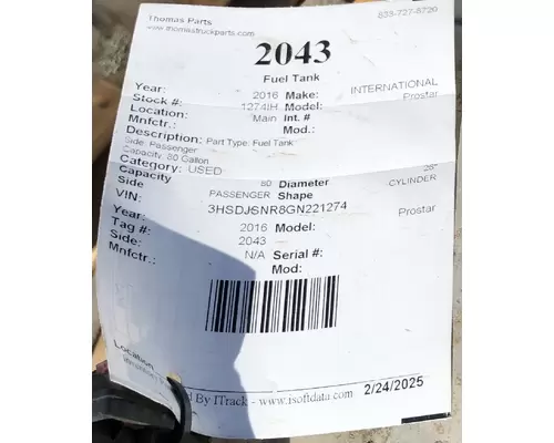 INTERNATIONAL Prostar Fuel Tank