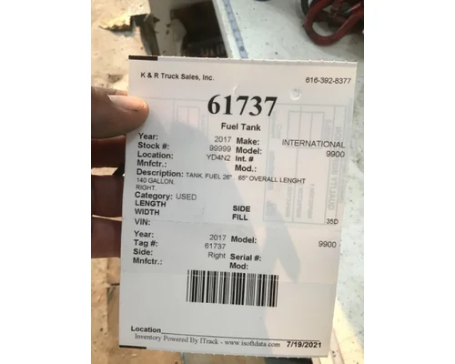 INTERNATIONAL Prostar Fuel Tank