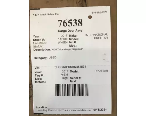 INTERNATIONAL Prostar Miscellaneous Parts