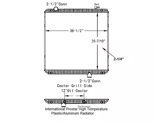 INTERNATIONAL Prostar Radiator