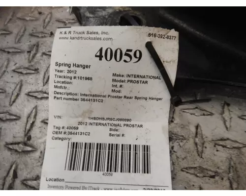 INTERNATIONAL Prostar Spring Hanger