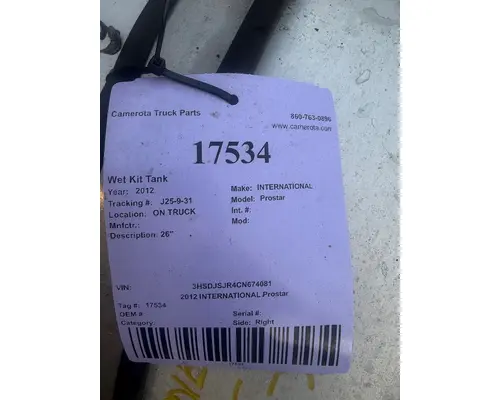 INTERNATIONAL Prostar Wet Kit Tank