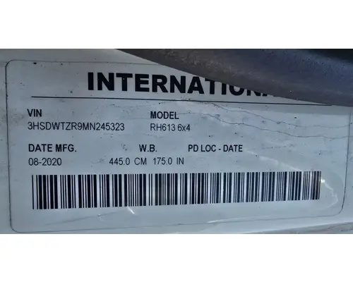 INTERNATIONAL RH613 Parts Vehicles