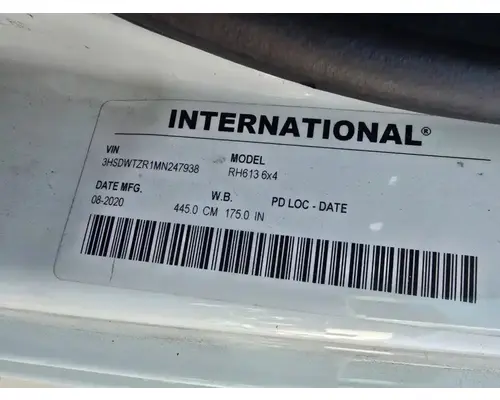 INTERNATIONAL RH613 Parts Vehicles