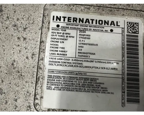 INTERNATIONAL S13 Engine Assembly