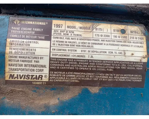 INTERNATIONAL T444 Engine Assembly