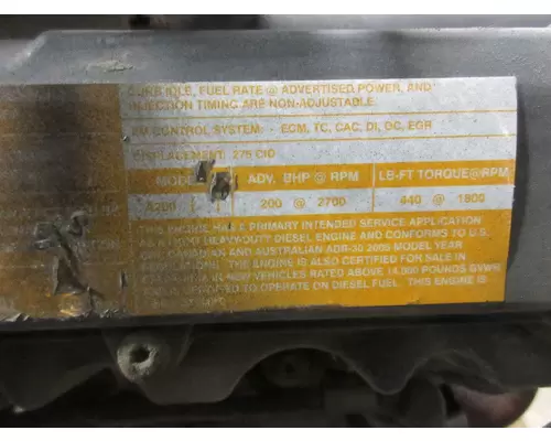 INTERNATIONAL VT275 Engine Assembly