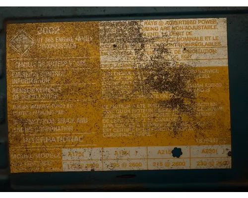 INTERNATIONAL VT365 Engine Assembly