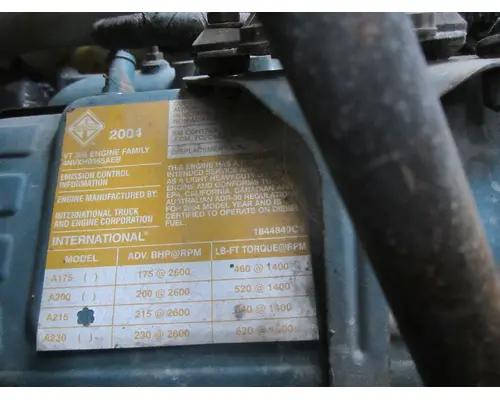 INTERNATIONAL VT365 Engine Assembly