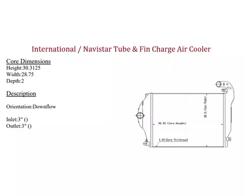 INTERNATIONAL WorkStar 7300 Charge Air Cooler