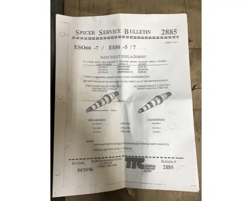INTERNATIONAL  Automatic Transmission Parts, Misc.