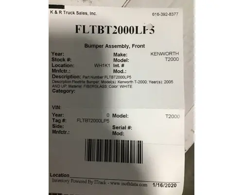 INTERNATIONAL  Bumper Assembly, Front