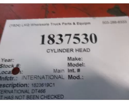 INTERNATIONAL  CYLINDER HEAD