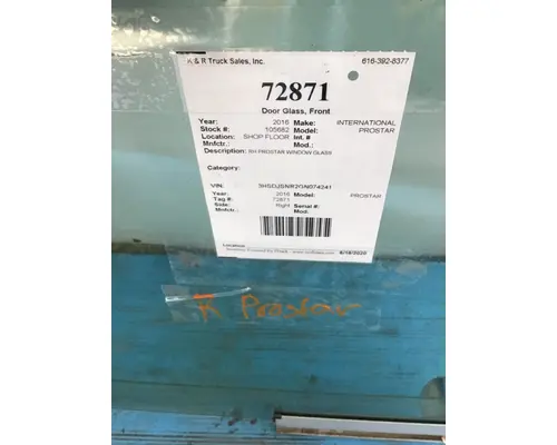 INTERNATIONAL  Door Glass, Front