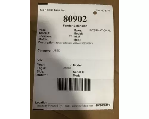 INTERNATIONAL  Fender Extension