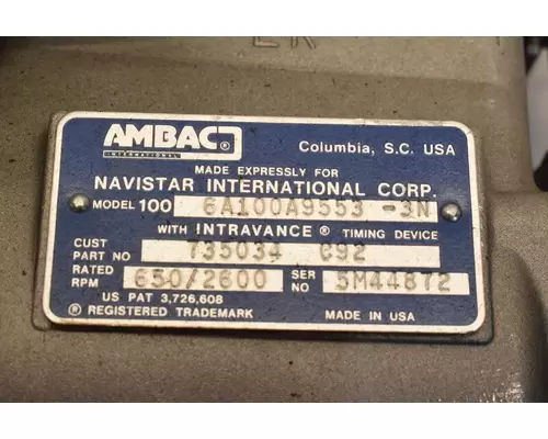 INTERNATIONAL  Fuel Pump (Injection)