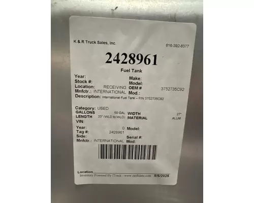 INTERNATIONAL  Fuel Tank