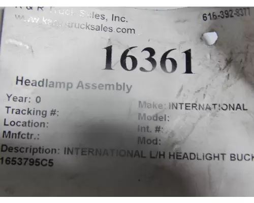 INTERNATIONAL  Headlamp Assembly