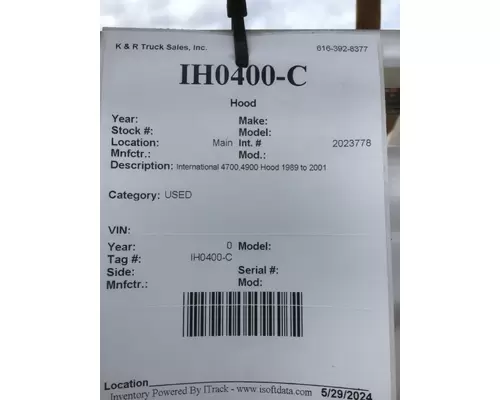 INTERNATIONAL  Hood