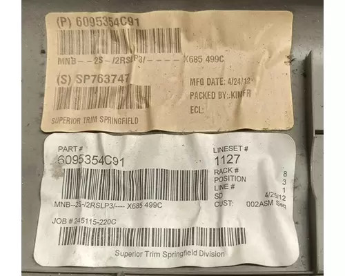 INTERNATIONAL  Interior Parts, Misc.