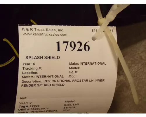 INTERNATIONAL  Splash Shield