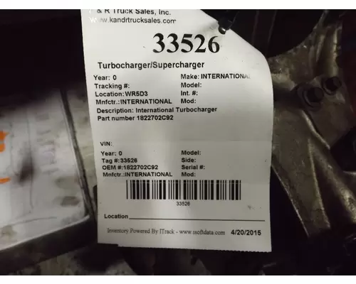 INTERNATIONAL  TurbochargerSupercharger