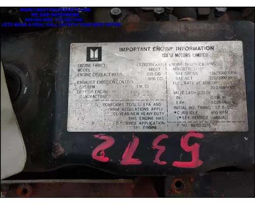 ISUZU 4BD1T Cylinder Head