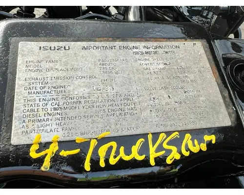 ISUZU 4BD2TC Engine Assembly