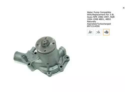 ISUZU 4BG1 Water Pump