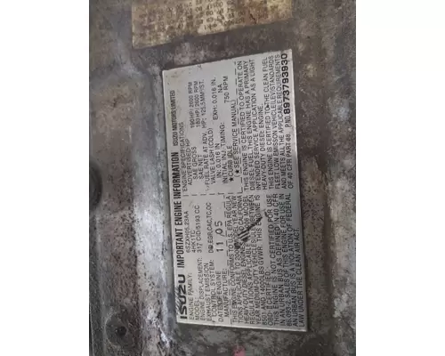 ISUZU 4HK1TC (5.2L) ENGINE ASSEMBLY