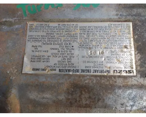 ISUZU 4HK1TC (5.2L) ENGINE ASSEMBLY