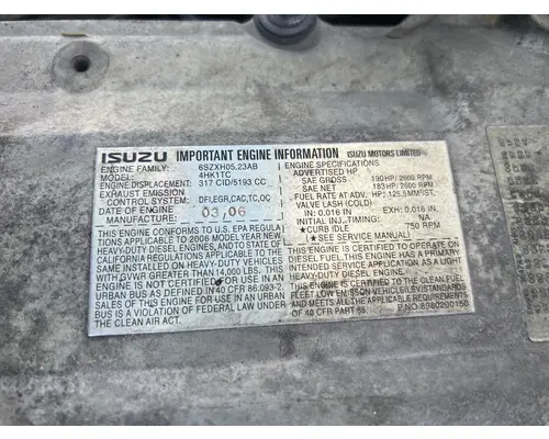 ISUZU 4HK1TC Cylinder Head