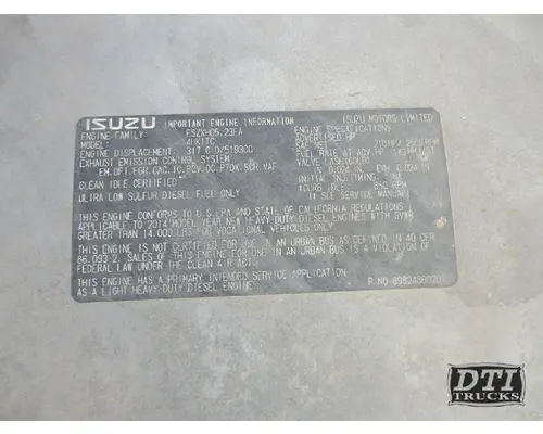 ISUZU 4HK1TC Engine Assembly (CORE)