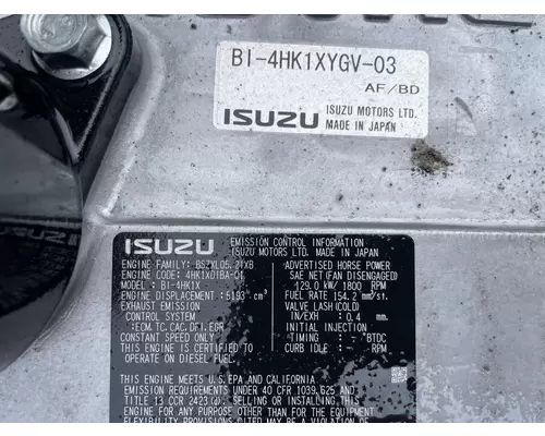 ISUZU 4HK1TC Engine Assembly