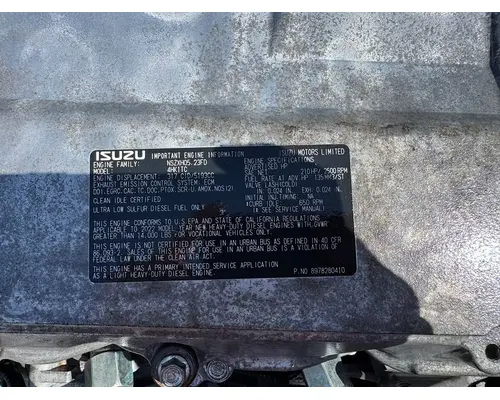 ISUZU 4HK1TC Engine Assembly