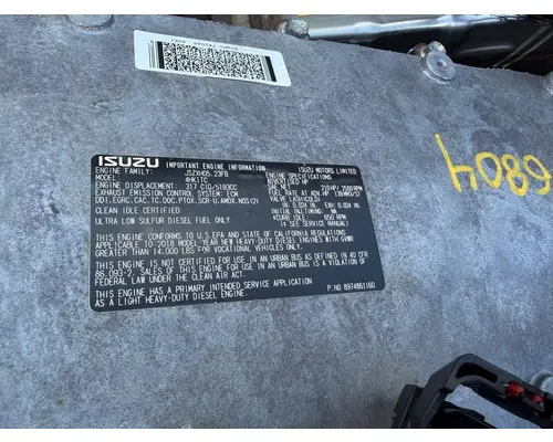 ISUZU 4HK1TC Engine Assembly