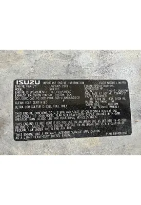 ISUZU 4HK1TC Engine Assembly