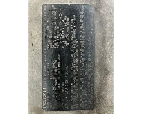 ISUZU 4HK1TC Engine Assembly