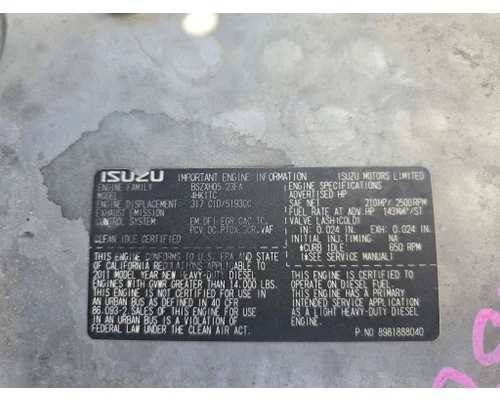 ISUZU 4HK1TC Engine Assembly
