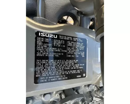 ISUZU 6BG1T Engine Assembly