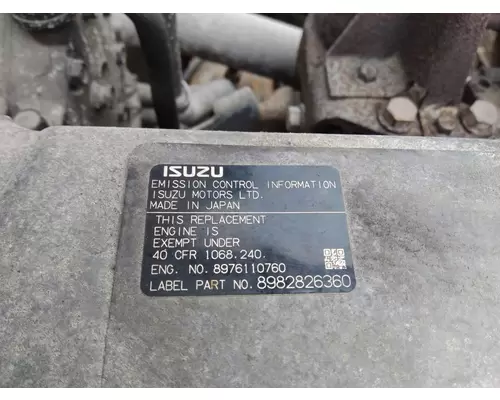 ISUZU 6HK1X ENGINE ASSEMBLY