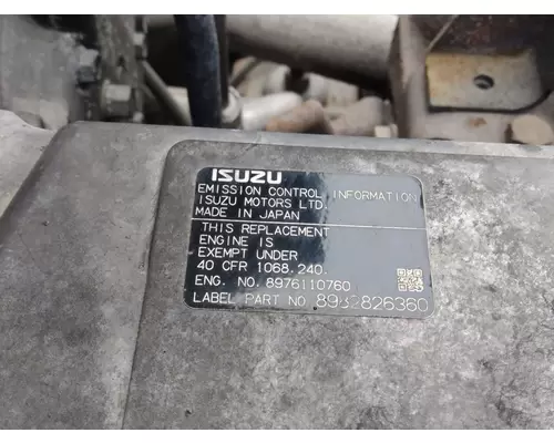 ISUZU 6HK1X ENGINE ASSEMBLY