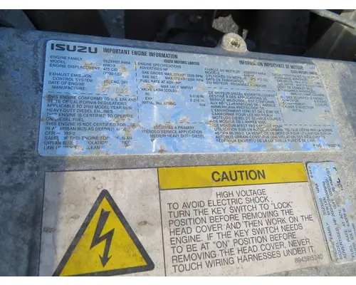 ISUZU 6HK1 Engine Assembly